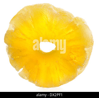 candied pineapple slice. Isolation on white background Stock Photo