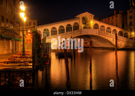 Rialto bridge in Venice Italy Stock Photo