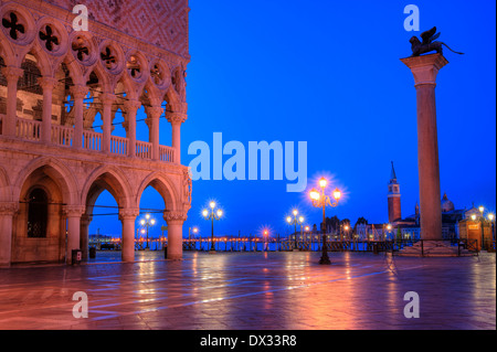 Duks palace on st. Marks square in Venice Italy Stock Photo
