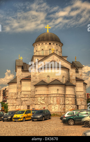 Ortodox church of the Resurrection of Christ in Podgorica Montenegro Stock Photo