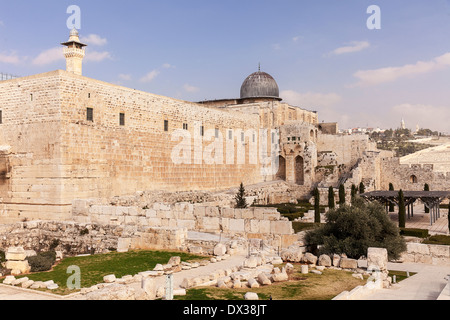 Temple Mount and Al-Aqsa Mosque Stock Photo