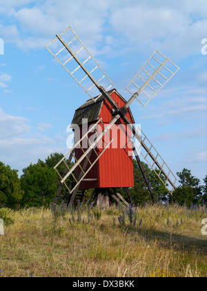 windmill at byxelkrok, öland, sweden Stock Photo