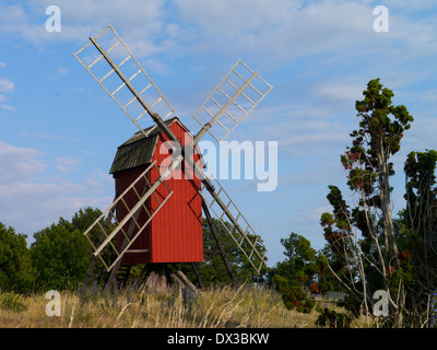 windmill at byxelkrok, öland, sweden Stock Photo