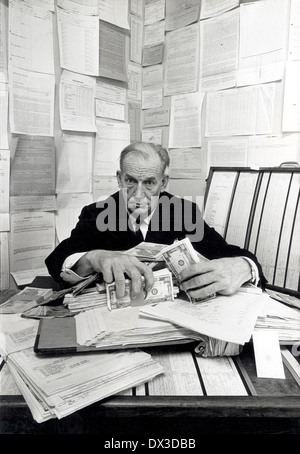 ACCOUNTANTS office during filming of The Greatest Story Ever Told in 1964 Stock Photo