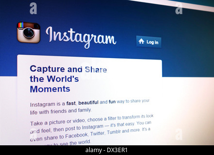 Instagram photo sharing website Stock Photo