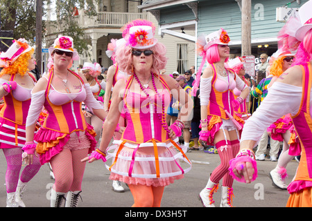 The Pussyfooters marching group strutting in a New Orleans parade Stock ...