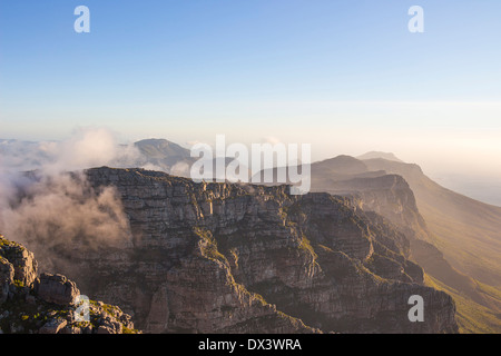 The Twelve Apostles mountain range seen from Table Mountain Stock Photo