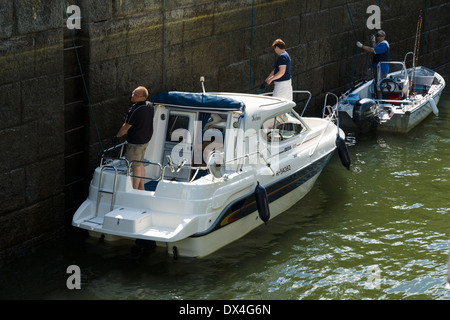 Gateway to Vaaksy Canal - an important transportation channel that connects Lake Vesijarvi and largest lake Paijanne. Finland Stock Photo