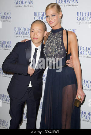 Jason Wu and Erin Heatherton attends the Bergdorf Goodman 111th Anniversary event Featuring: Jason Wu and Erin Heatherton Where Stock Photo