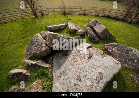 Little Kit's Coty ruined Neolithic chambered tomb near Aylesford, Kent, UK Stock Photo