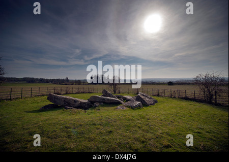 Little Kit's Coty ruined Neolithic chambered tomb near Aylesford, Kent, UK Stock Photo