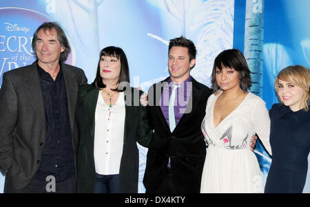 Timothy Dalton, Anjelica Huston, Matt Lanter, Raven Symore and Mea Whitman attends the premiere of Disney's 'Secret Of The Wings' at the Rockefeller Center Where: New York City, New York, United States When: 20 Oct 2012 Stock Photo