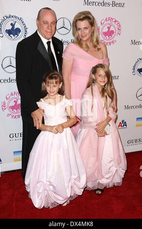 Nancy Davis husband Ken Rickel with daughters Isabella Rickel and ...