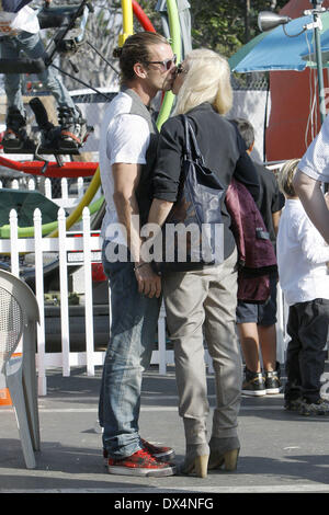 Zuma Rossdale and Gavin Rossdale At Shawn's pumpkin patch, Culver City