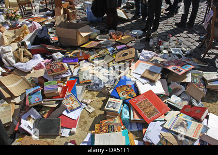 Sunday Flea Market, Place Duburg, Bordeaux, France Stock Photo