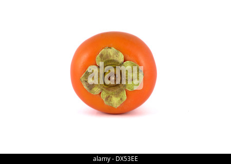 Top view of persimmon isolated on white background Stock Photo