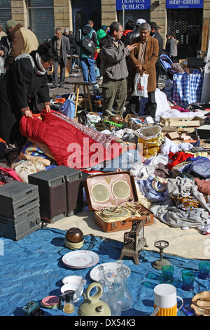 Sunday Flea Market, Place Duburg, Bordeaux, France Stock Photo