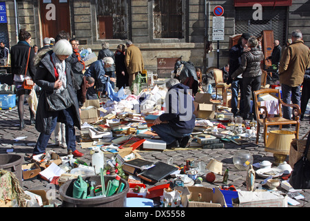 Sunday Flea Market, Place Duburg, Bordeaux, France Stock Photo