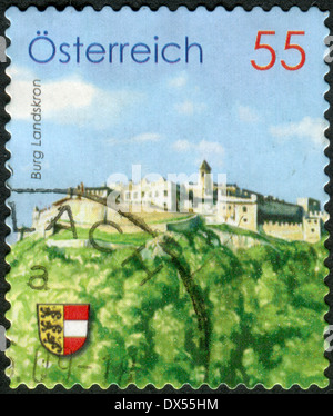 AUSTRIA - CIRCA 2009: Postage stamp printed in Austria, shows Burg Landskron, circa 2009 Stock Photo