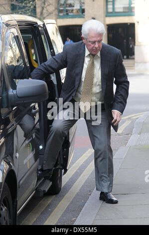 London, UK. 18th Mar, 2014. Max Clifford arrives at Southwark Crown Court as his trial on 11 charges of indecent assault continuesl London 18/03/2014 Credit:  JOHNNY ARMSTEAD/Alamy Live News Stock Photo