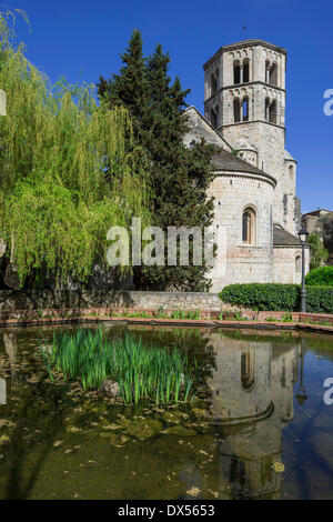 Monastery of Sant Pere de Galligants, Girona, Catalonia, Spain Stock Photo