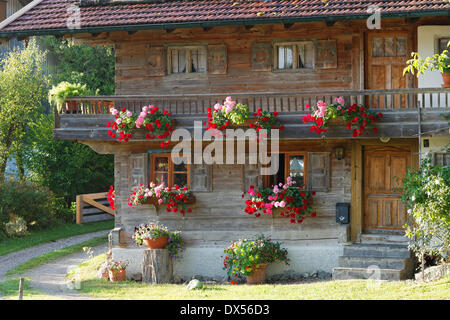 Farmhouse, Föggenbeuern, Upper Bavaria, Bavaria, Germany Stock Photo