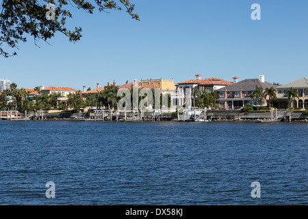 Harbor Island from Davis Islands Across the Seddon Channel, Tampa, FL, USA Stock Photo