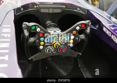 Steering Wheel of a Red Bull RB6 Stock Photo