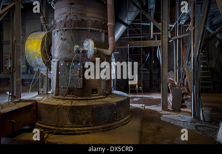 Inside Old Industrial Mill Stock Photo
