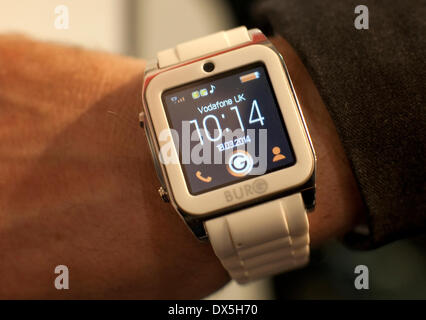 Wearable Technology Show, Olympia, London: smart watch by Burg Stock Photo