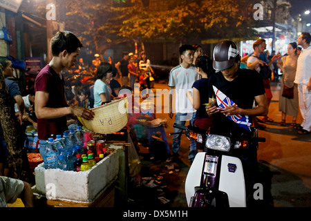 Night market in the old quarter of Hanoi. Hanoi, Vietnam, South East Asia Stock Photo