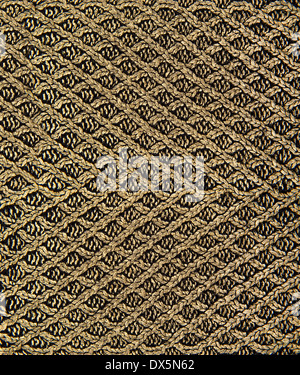 knitting woolen textured background in gold and black Stock Photo