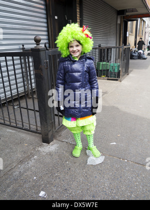 Religious Jews celebrate the holiday of Purim in the Borough Park section of Brooklyn. Stock Photo