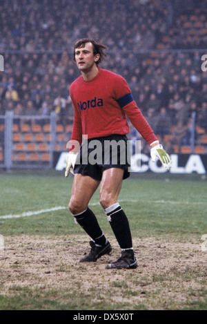 football, Bundesliga, 1977/1978, Stadium an der Castroper Strasse, VfL Bochum versus SV Werder Bremen 2:0, scene of the match, keeper Dieter Burdenski (Werder) Stock Photo