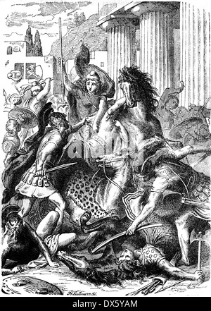 Battle with Amazons Stock Photo - Alamy