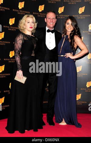 Katy Cavanagh   ; Antony Cotton   ;  Brooke Vincent  attends the  Royal Television Society Progremme  Awards at the Grosvenor House London.Tuesday 18 March 2014 Stock Photo