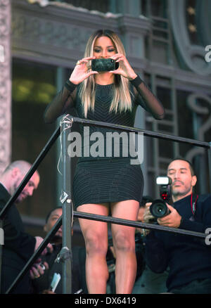 R & B Singer Ciara filming her video premier of 