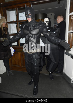 Liam Payne of One Direction dressed as Batman Celebrities at Funky Buddha nightclub for a Halloween party London, England - 28.10.12 Featuring: Liam Payne of One Direction dressed as Batman Where: London, United Kingdom When: 27 Oct 2012 Stock Photo