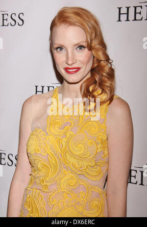 Jessica Chastain wearing Stella McCartney attending the Broadway