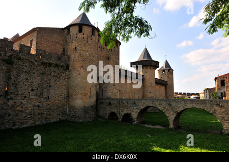 Medieval castle of Carcassonne Stock Photo