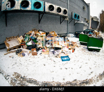 supermarket backyard Stock Photo