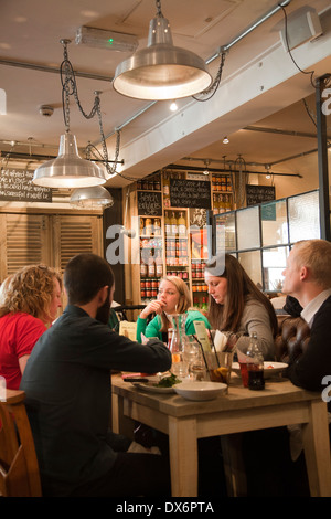 Diners at Bill's Restaurant at Richmond TW9 - London UK Stock Photo