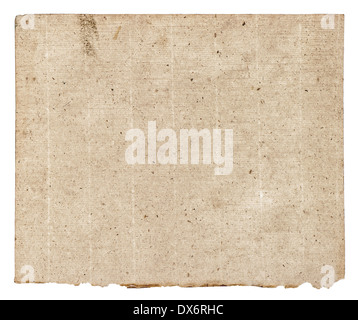 old grunge textured paper sheet isolated on white background Stock Photo