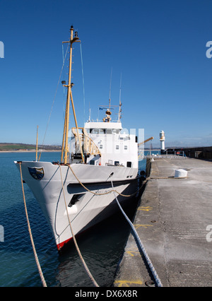 RMV Scillonian III operating as a ferry service to the Isles of Scilly from Penzance Stock Photo