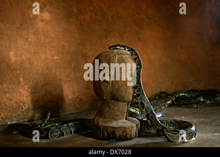 Royal Python Temple in Ouida, Benin Stock Photo