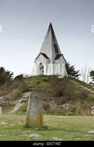 Monument to a horse named 'Beware of Chalk Pit' Stock Photo