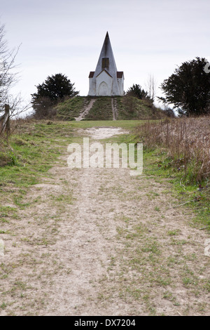 Monument to a horse named 'Beware of Chalk Pit' Stock Photo