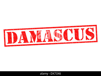 DAMASCUS Rubber Stamp over a white background. Stock Photo