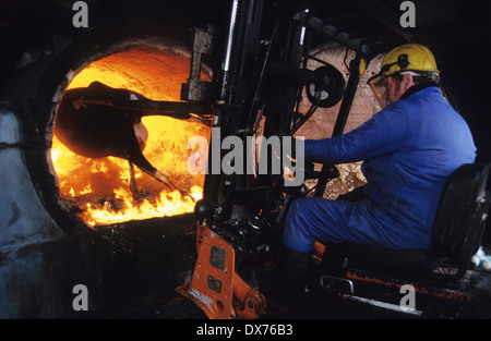 Incineration of cow carcass with suspected BSE, Mad Cow disease. Midlands, United Kingdom Stock Photo