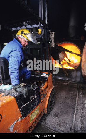 Incineration of cow carcass with suspected BSE, Mad Cow disease. Midlands, United Kingdom Stock Photo